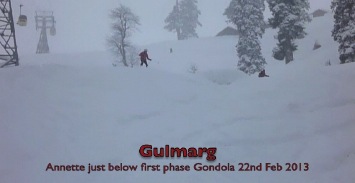 GULMARG Annette just below first Gondola 22nd Feb